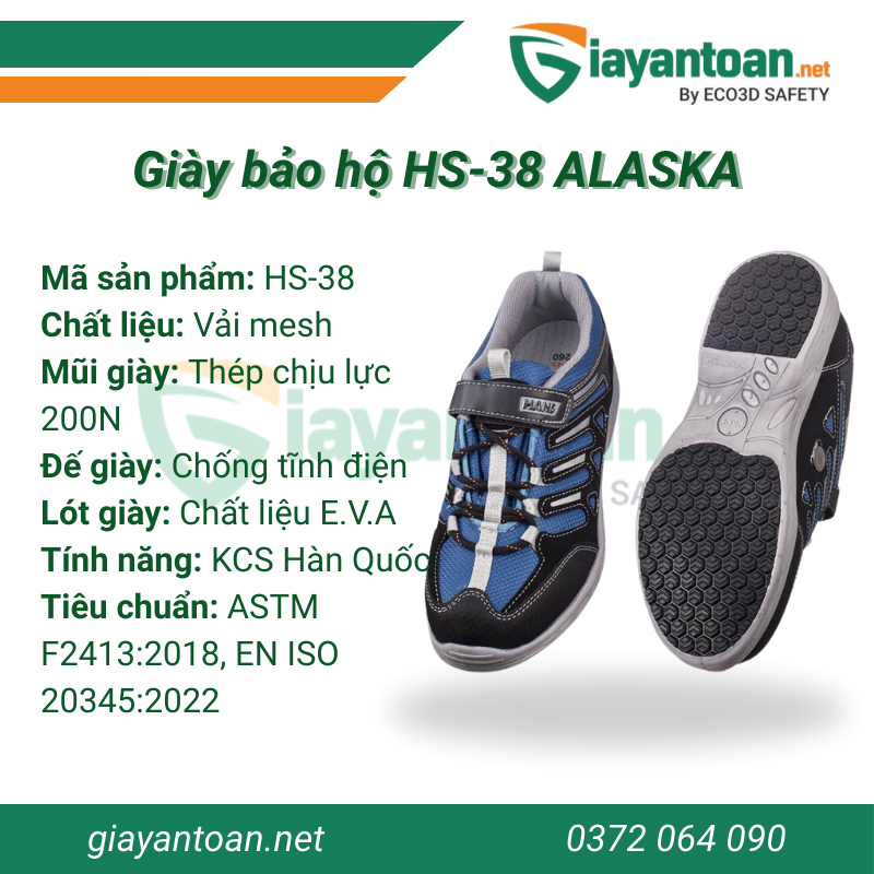 Giày bảo hộ Hàn Quốc Hans HS-38 ALASKA