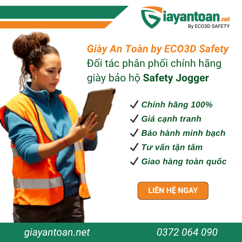 Giày An Toàn by ECO3D Safety đối tác phân phối chính hãng giày bảo hộ Safety Jogger