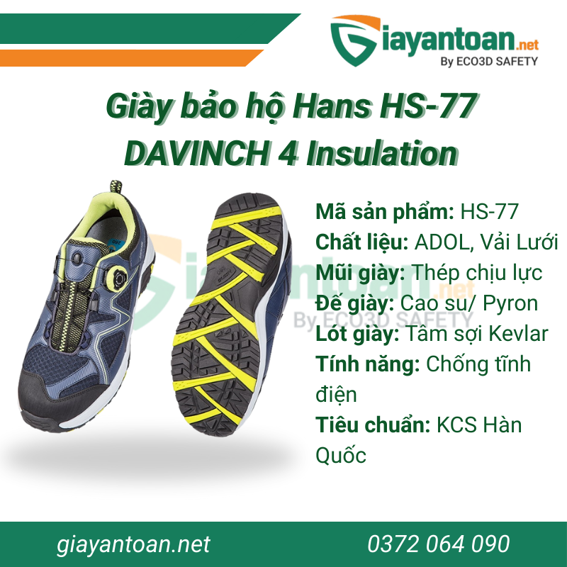 Giày bảo hộ Hans HS-77 DAVINCH 4 Insulation