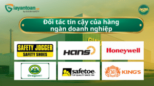 Chứng nhận hợp tác cùng các nhãn hiệu giày bảo hộ uy tín
