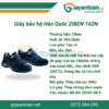 Chi tiết cấu tạo Giày bảo hộ Ziben 162N – đế Nitrile chống trơn trượt và lót thép chống đâm xuyên