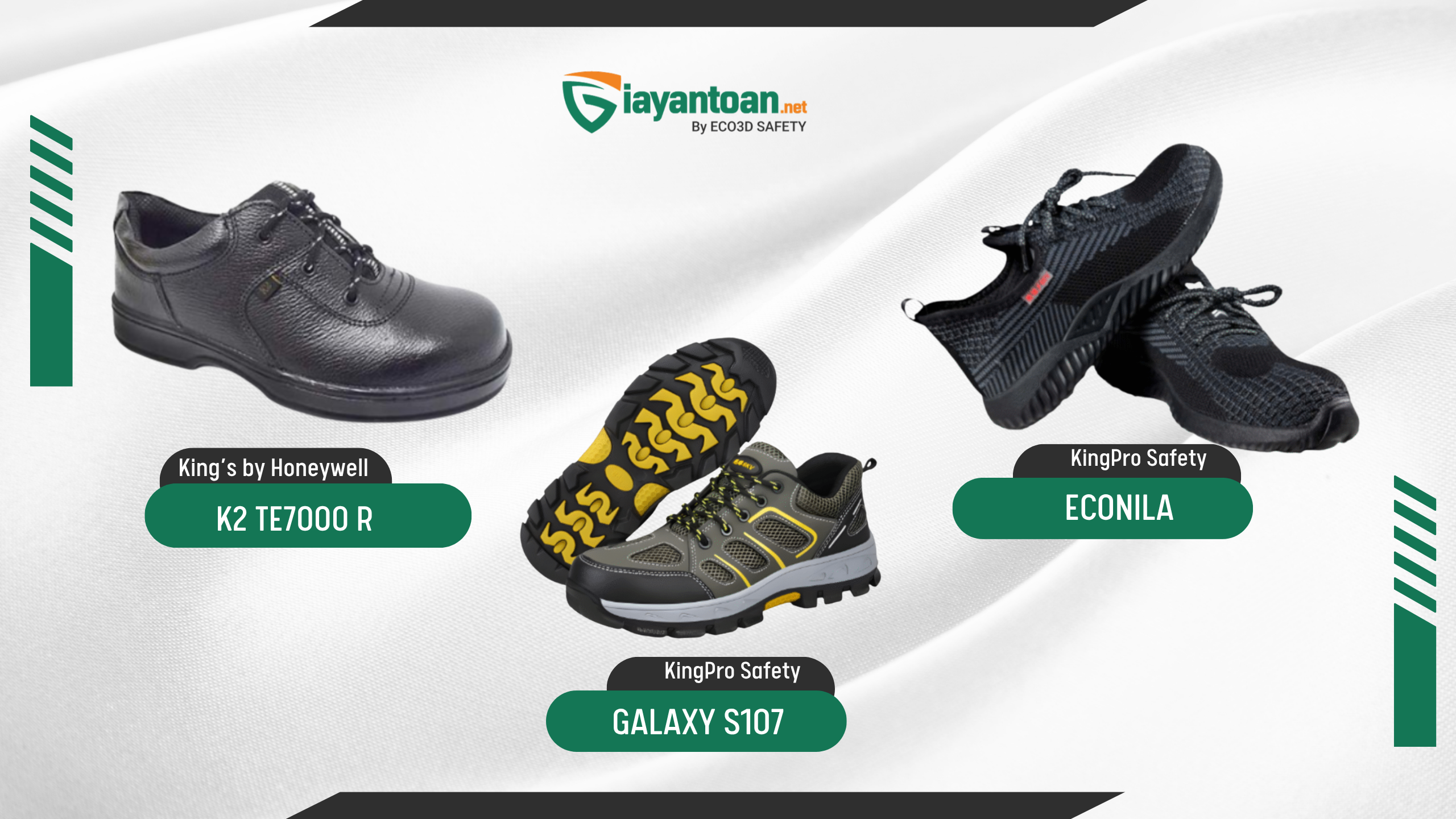 Giày bảo hộ lao động Đồng Nai chính hãng – các mẫu giày KingPro, K2, Honeywell được phân phối bởi Giày An Toàn by ECO3D.