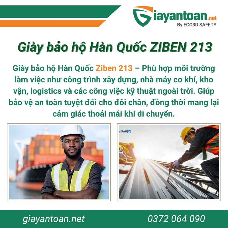 Ứng dụng Giày bảo hộ Ziben 213