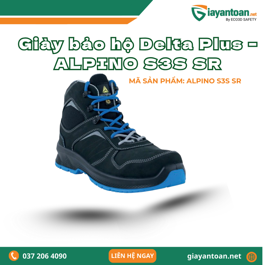 Giới thiệu Giày bảo hộ Delta Plus-ALPINO S3S SR
