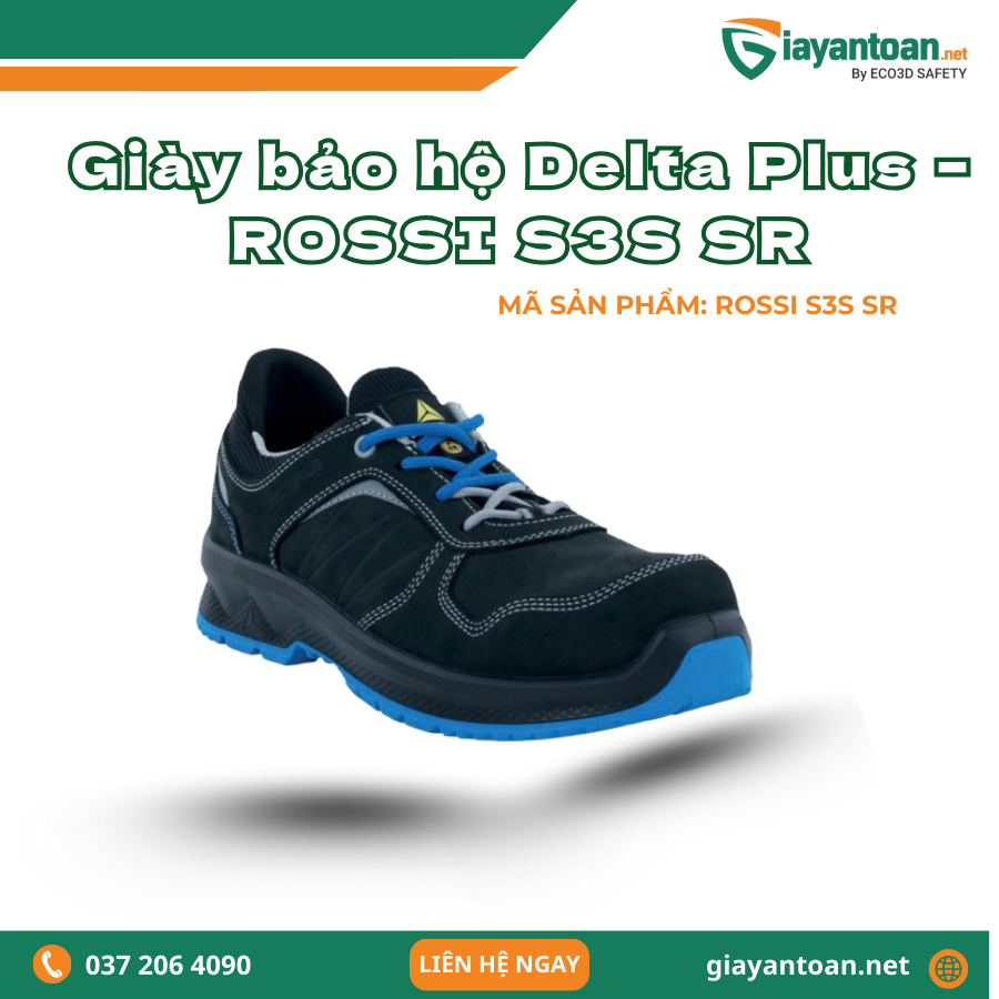 Giới thiệu Giày bảo hộ Delta Plus-ROSSI S3S SR