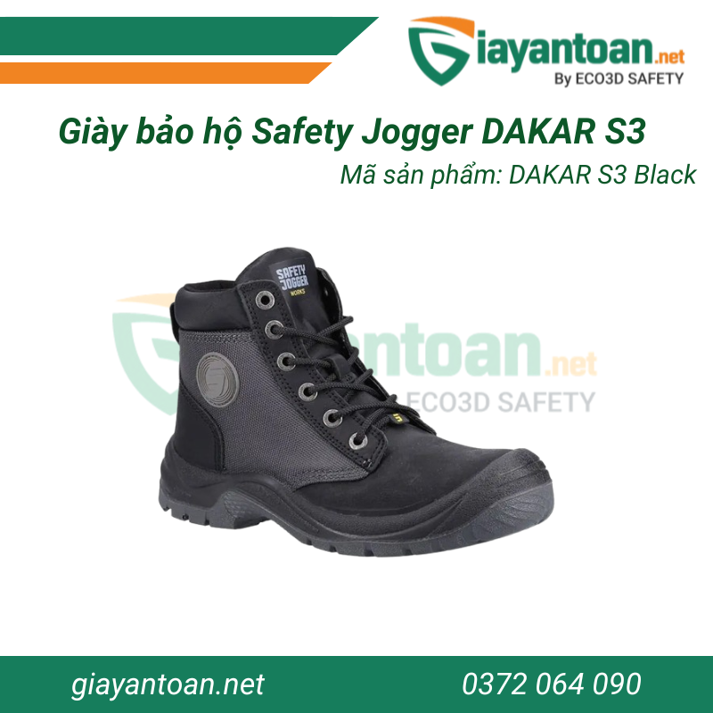 Giày bảo hộ Safety Jogger DAKAR S3 Black