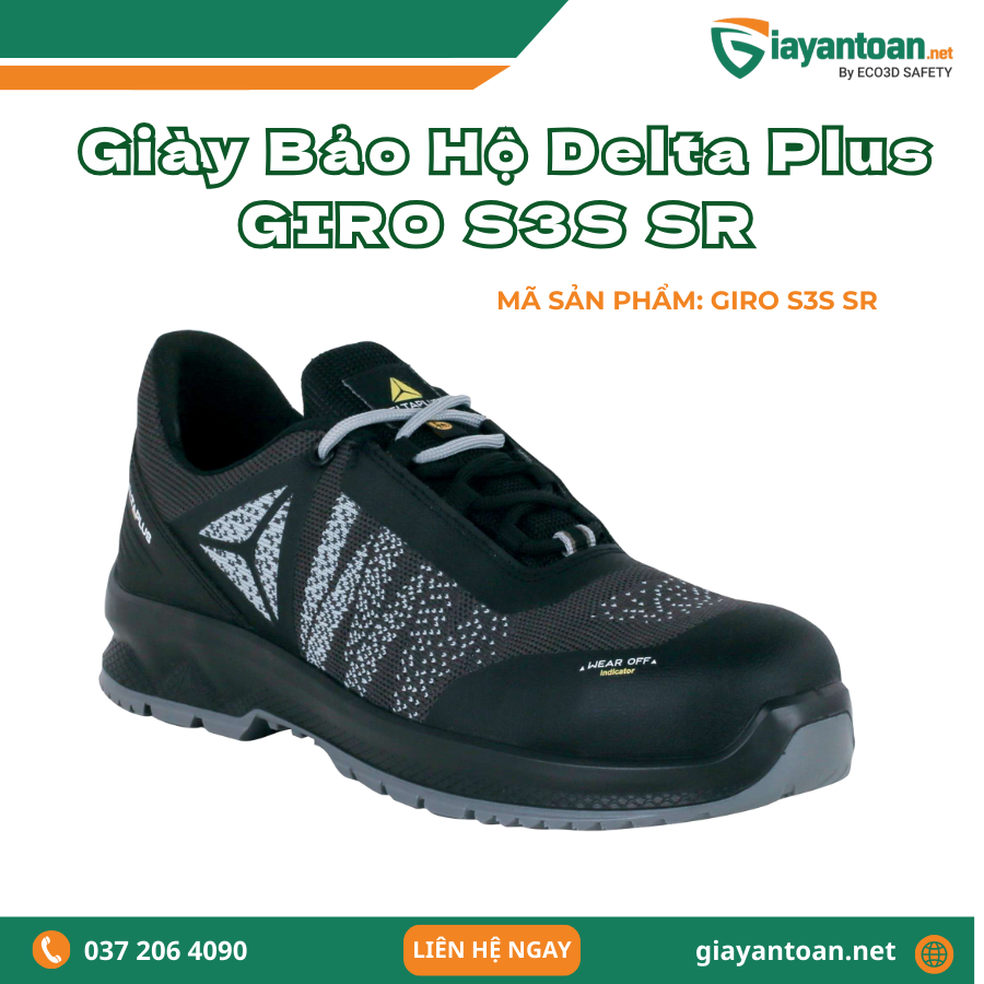Giới thiệu Giày Bảo Hộ Delta Plus GIRO S3S SR