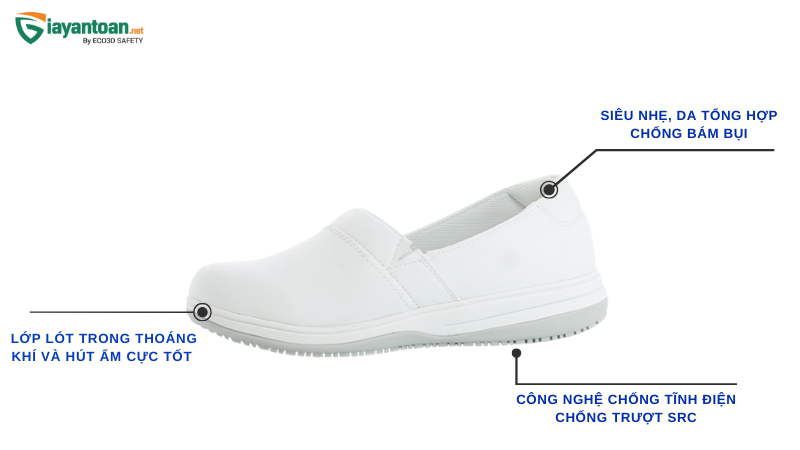 Giày Bảo Hộ Oxypas Suzy – Thiết Kế Y Tế, Siêu Nhẹ Cho Nữ Giới