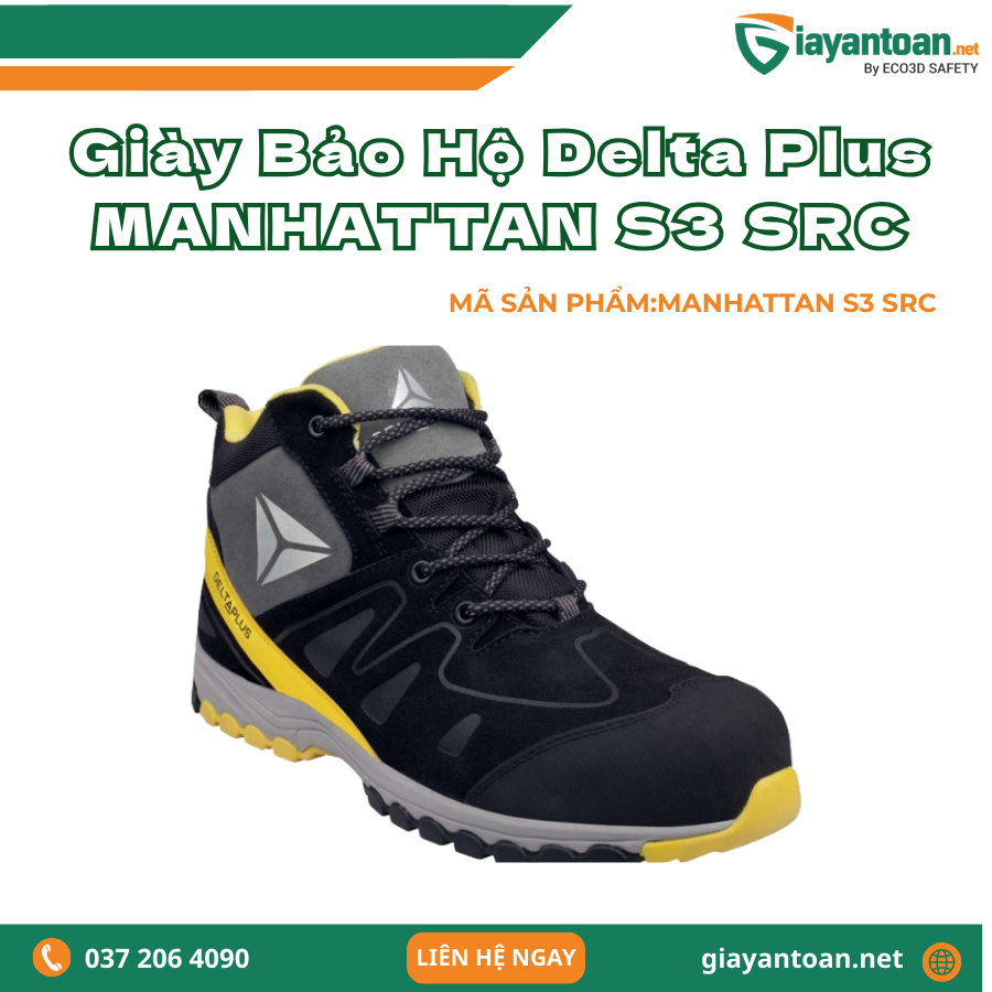 Giày Bảo Hộ Delta Plus MANHATTAN S3 SRC