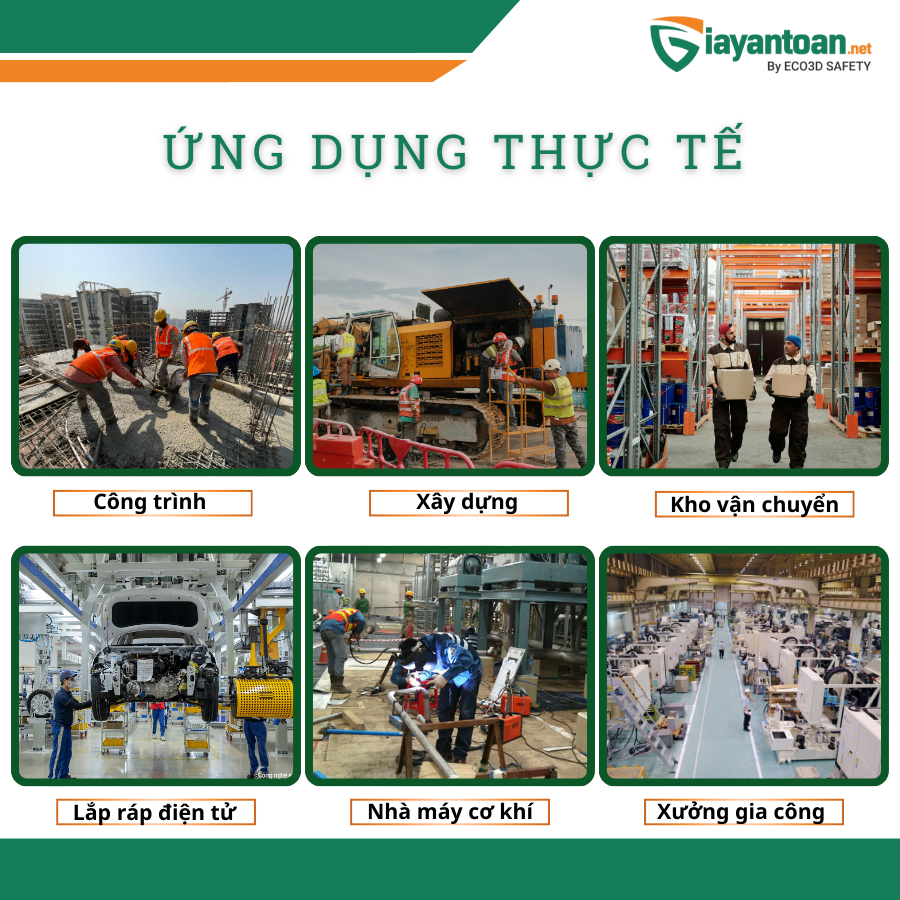 Ứng dụng thực tế của Giày bảo hộ Delta Plus MIAMI2 S1P SR