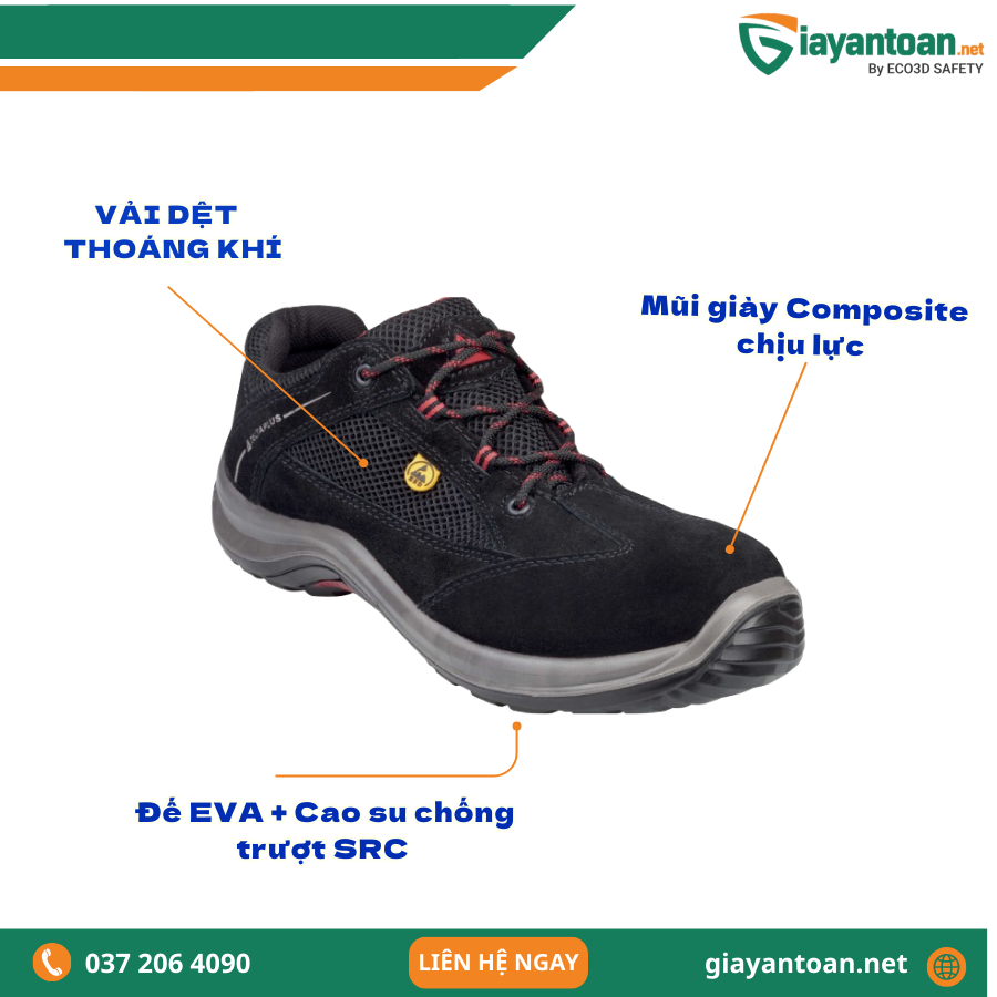 Đặc điểm nổi bật của Giày Bảo Hộ Delta Plus VIAGI S1P SRC ESD