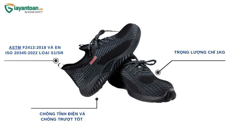 Giày bảo hộ Kingpro ECONILA chính hãng siêu nhẹ tại Giày An Toàn