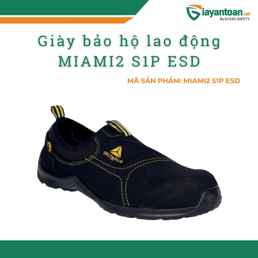 Giày bảo hộ lao động Delta Plus MIAMI2 S1P ESD