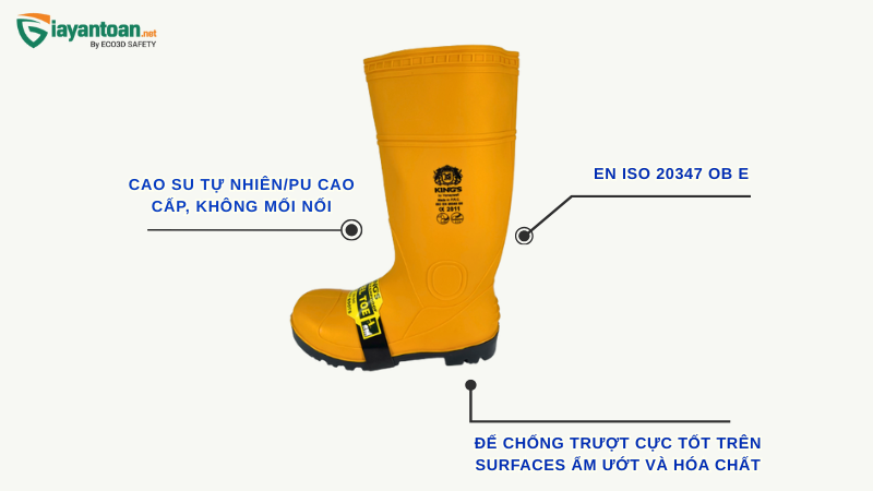 Ủng bảo hộ King’s by Honeywell KV20Y – Chuyên hóa chất nặng